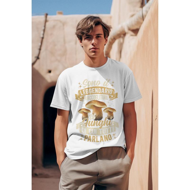 Porcini Micologo Fungo Porcino Funghi Maglietta Tee Unisex For Man Gift Cottoned