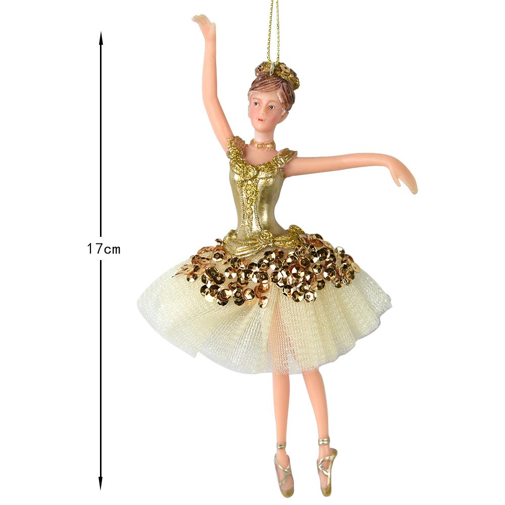 Christmas Ornaments Stree Decoration Girl Bithday Gift Xmas Plastic Hanging Decoration Dancing Silver Tutu Ballerina Christmas Gifts