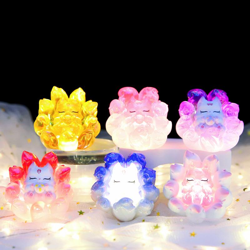 Shan Hai Nine-Tailed Fox Second Gen Blind Box Figurine - Trendy New Year Mascot Gift & Desktop Decoration