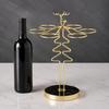 Wine Glass Holder, Metallic Countertop Stemware Rack for 6 Glasses, Home Bar Accessories