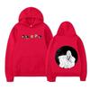 Autumn Winter Japanese Anime Hoodie Sweatshirt Print Letter Oversize Pullover Casual Fashion Street Long Sleeved Top