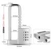 Tumecos Padlock, Password Lock, Combination Lock, Adjustable 4-Digit Combination Lock, Number Padlock, for Outdoors, Schools, Businesses, Warehouses,