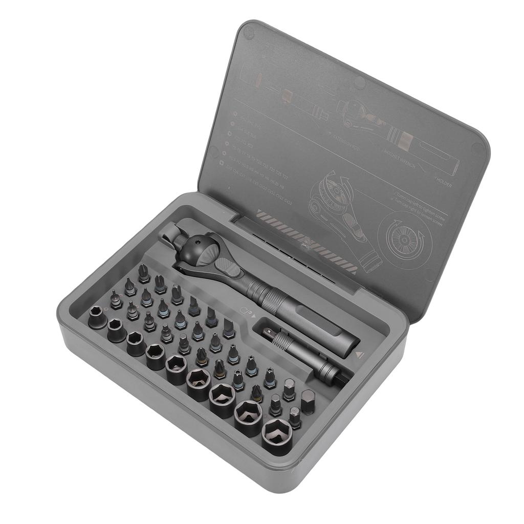40 in 1 Ratchet Screwdriver Set 45 Tooth Mechanism 50Nm Torsion Mini Screwdriver Set with Detachable Handle for Home