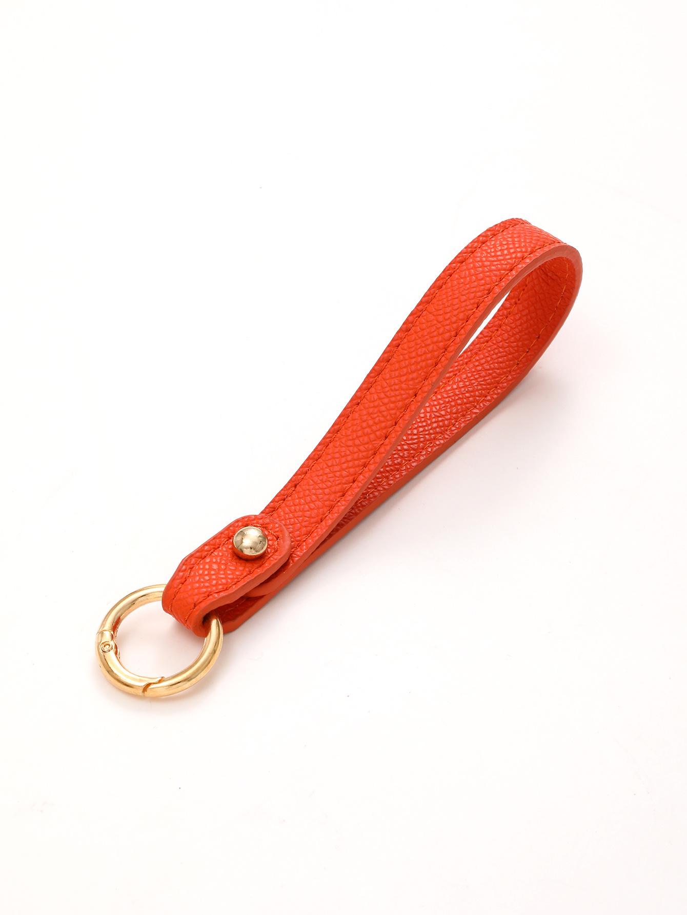 Универсальный кожаный ремешок-брелок однотонный - Съемный модный аксессуар