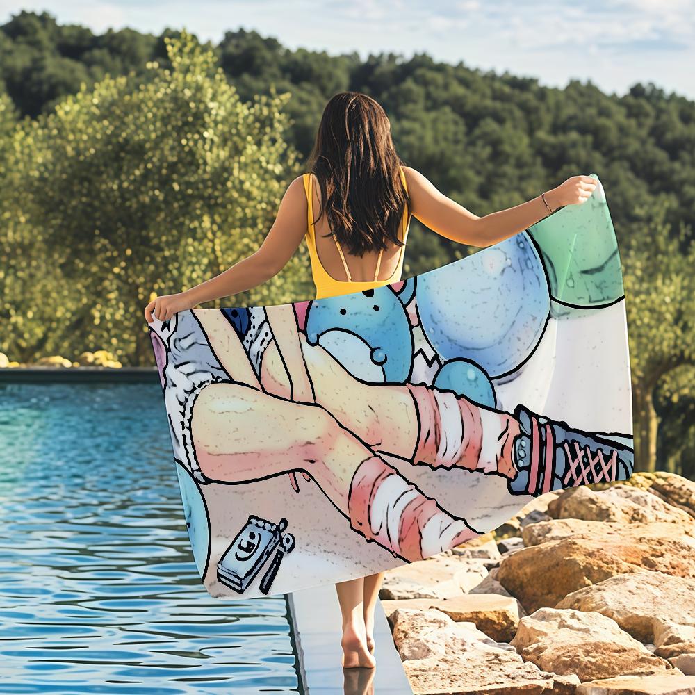 Singer G-goreshit Anime girl cute Towel Quick Drying Beach Towels Are Suitable For Swimming Pools Camping Yoga And The Gym