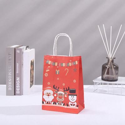 6pcs Snowflakes Christmas Paper Bag Kids Favors Party Decoration Candy Box Home Accessories DIY Food Packaging Merry Christmas