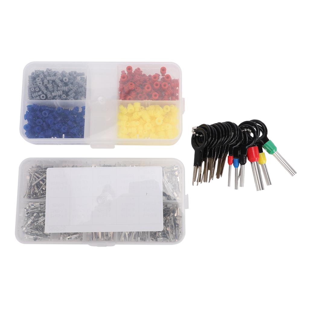 710PCS Connector Pins Crimped Terminal Automotive Car Kit Electrical 1 1.5 1.8 2.2 2.8 3.5mm Motorcycle Wire Removal