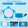 LED Underwater Pool Lighting 20W RGB Dimmable Colour Changing Hangings Pool Headlight Smart Remote Control Waterproof Pool Light
