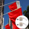 1pair Heavy Type Flag Poles Hardware Swivels Clip Weatherproofed Flag Poles Rings Prevents Twisting For Garden Decoration