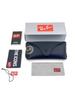 RAYBAN Leather Sunglasses Case Full Set, Portable Shockproof Eyeglass Storage Box with Box, Cleaning Cloth