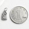 S999 Sterling Silver 3D Wealth Pendant & Charm Jewelry Set
