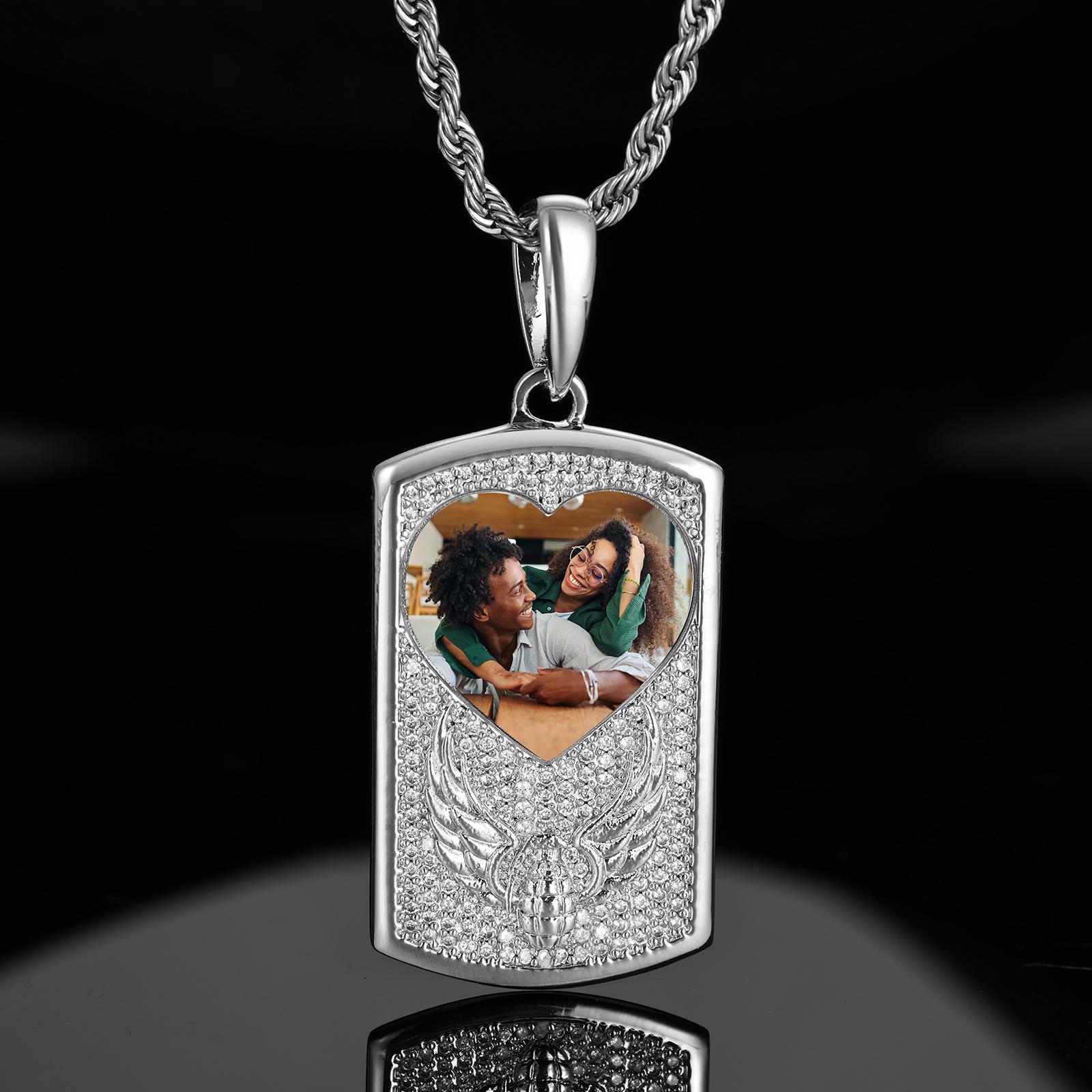 Personalized European & American Fashion Photo Dog Tag Necklace – Custom DIY Commemorative Jewelry