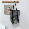 Mesh Hollow Out Tote Bag Women  Trendy Women's Handbag Sandy Beach Shoulder Bag Large Capacity Canvas Shoping Girl Tote sac