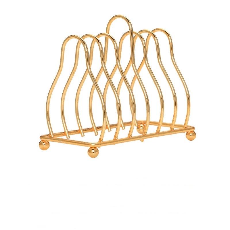 Iron Art Toast Bread Rack Restaurant Home Bread Holder 6 Slices Food Display Tool For Restaurant Kitchen Accessories
