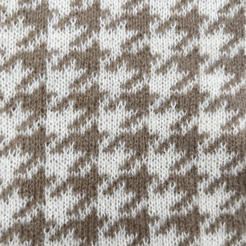 Winter Warm Double-Sided Knit Scarf In Houndstooth Thick Cozy Unisex Accessory Students Couples Stylish OL Fashion