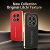 Classic Lychee Leather Electroplated Frame Case For Xiaomi Redmi 15 15C 14c 14R 13c 12c A5 A4 A3 Note 14S 14 Pro 13 12 11 Cover