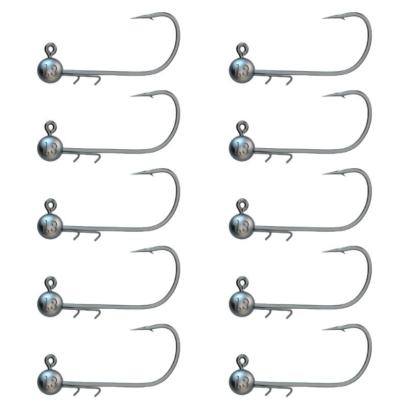 Jig Head Hook Set 0.6/1/1.8/2.7g Metal Fishing Hook for Soft Fishing Lures Jig Heads for Trout Fishing Tackle