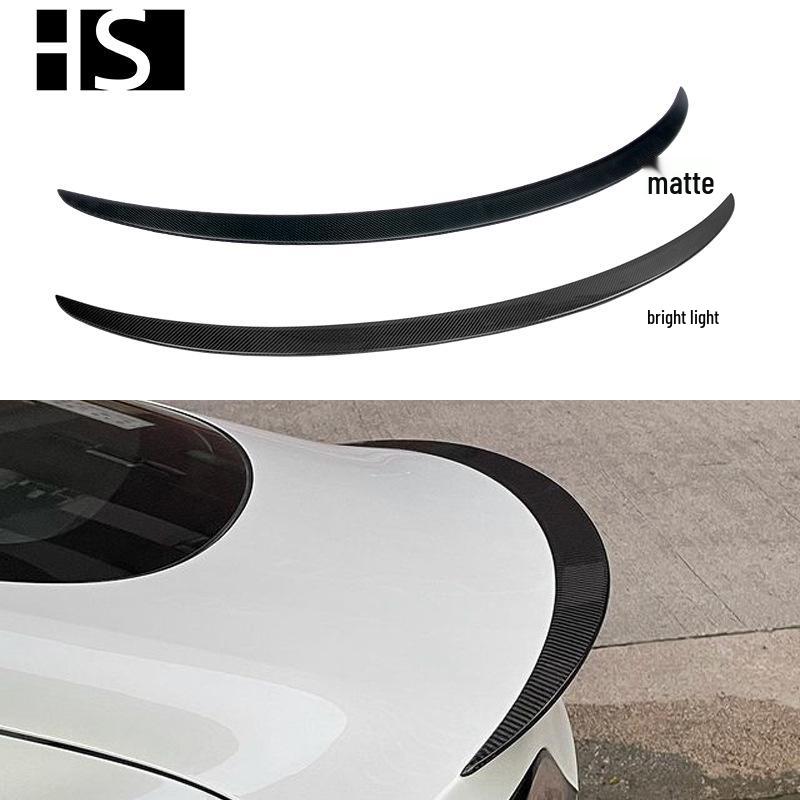 Tesla Model 3 Carbon Fiber Rear Spoiler: Original Style Matte/Gloss Performance Version