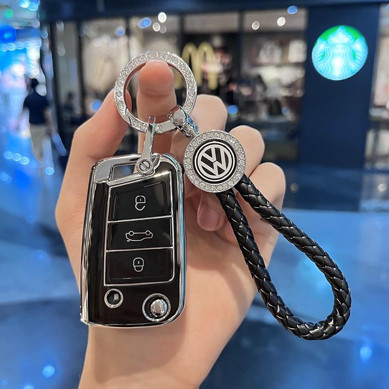 Hot TPU Car Remote Key Case Cover Shell Bag for Volkswagen VW Polo Golf 7 MK7 Tiguan Passat Jetta E-golf Auto Keychain Accessori