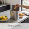 Simplehuman Compost Caddy, 4-liter (4L) Capacity, with Lid, Stainless Steel Dustbin (simplehuman CW1645)