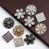 1pcs Rhinestone Metal Buttons Shank for Fur Coat Collar Mink Exquisite Decorative Sewing Accessories