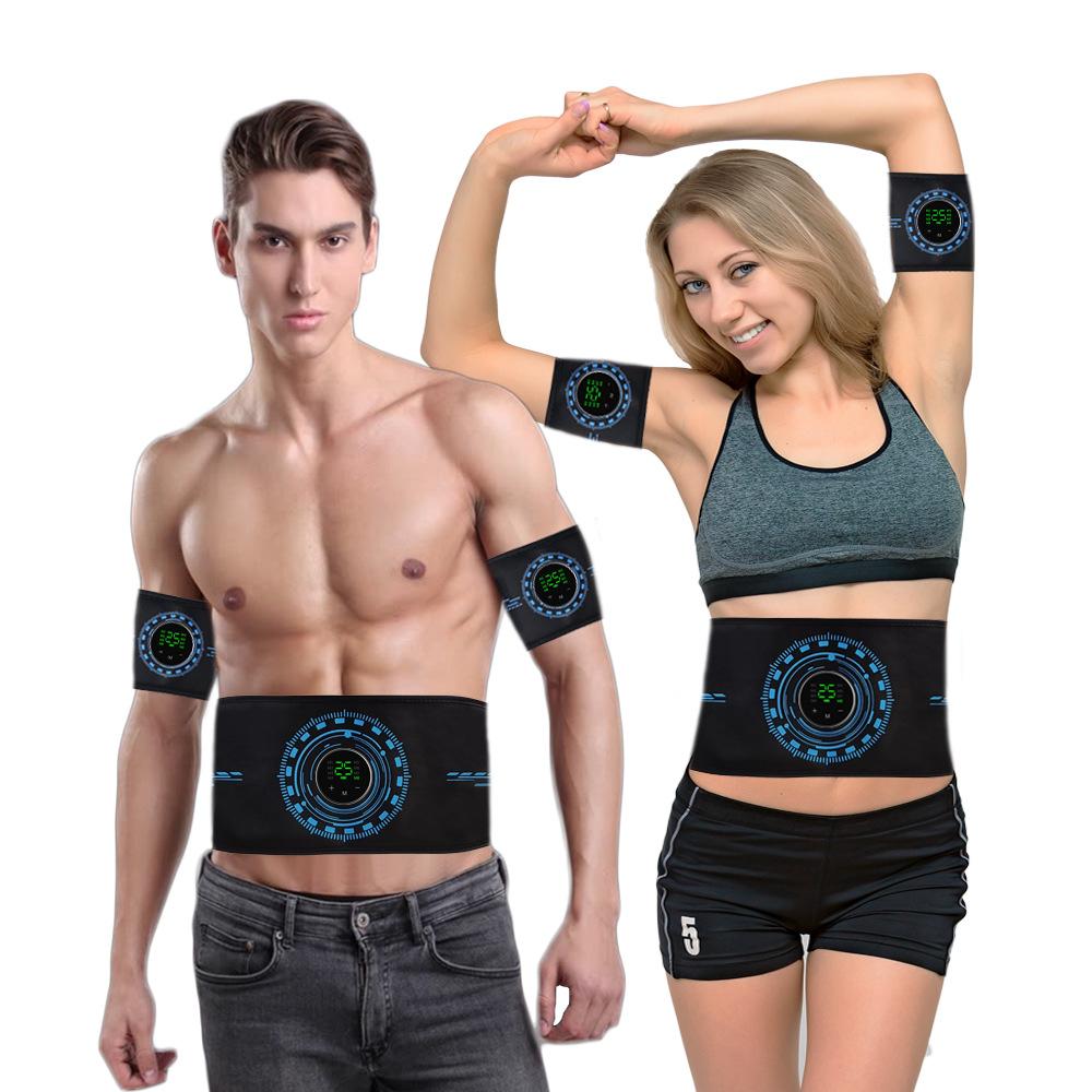 EMS Muscle Stimulator Electric Abdominal Trainer Belt Abs Toner Body Slimming Fitness Training Equipment Lose Weight Burning Fat