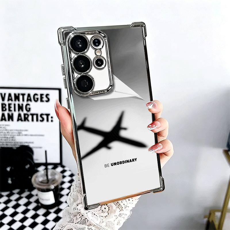 Papierflugzeug Boot Traum Beschichtung Handyhülle Für Samsung Galaxy S24 S25 FE S26 Edge S23 Ultra S22 S21 Plus S20 Anti-Fall Airbag