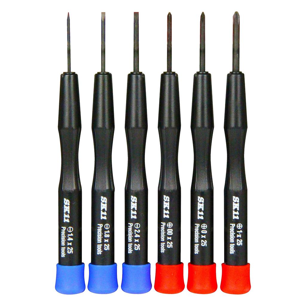 SK11 Precision Screwdriver Set, 6-Piece Set, +00, +0, +1/-1.4, -1.8, -2.4, EPS-510