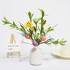 5 Stück Künstlicher Osterblütenzweig Buntes Schaumstoffei Gesprenkelter Zweig DIY Frühling Heimdekoration Blumige Stiele Festliche Osterdekoration