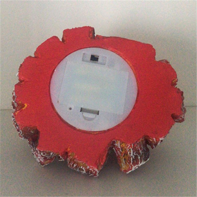 LED Resin Charcoal Flame Light: Modern Minimalist Battery-Operated Ornament & Christmas Gift Props