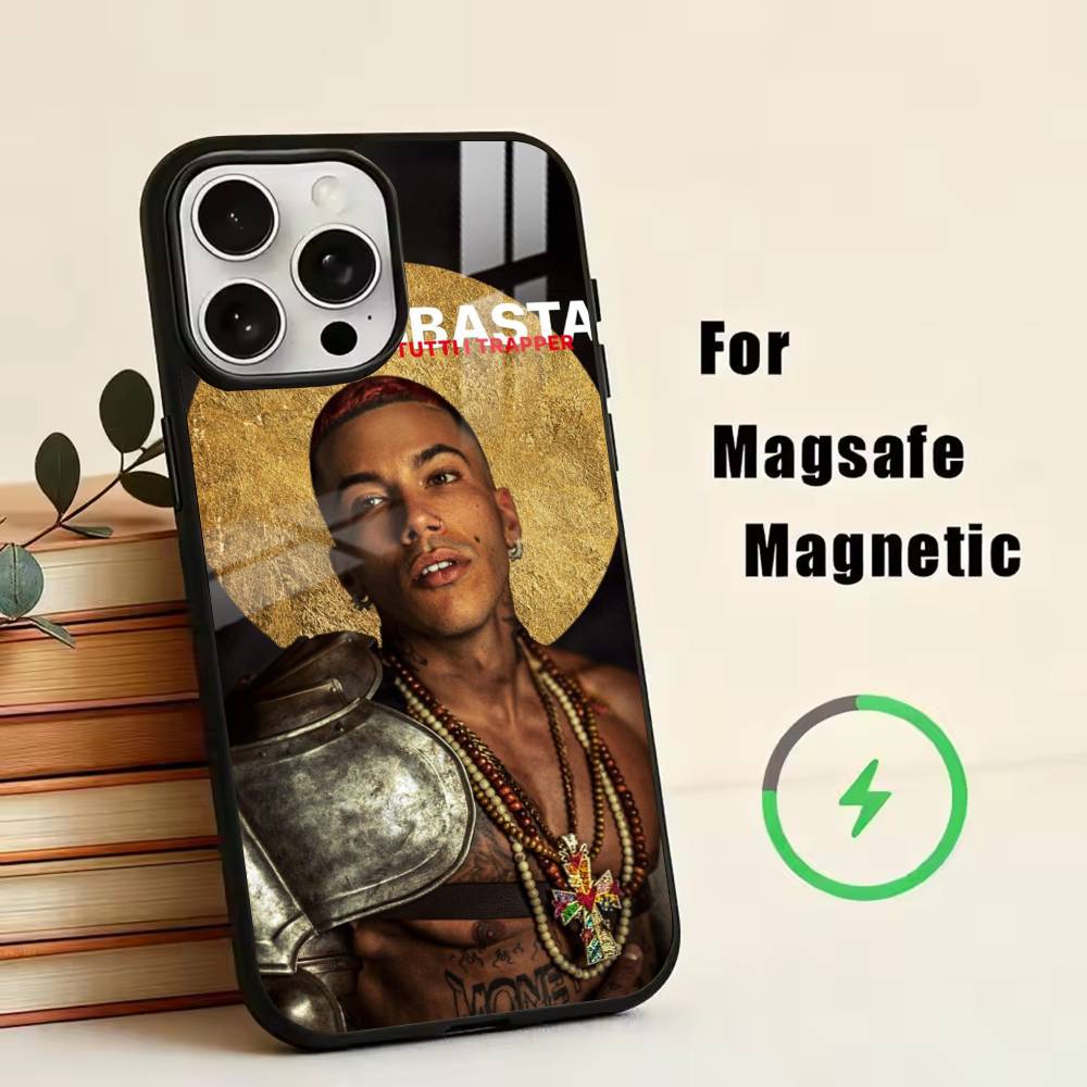 Singer Sfera E-Ebbasta  Phone Case For iPhone17,16,15,14,13,12,11 Plus,Pro Magnetic For Magsafe Wireless Charging
