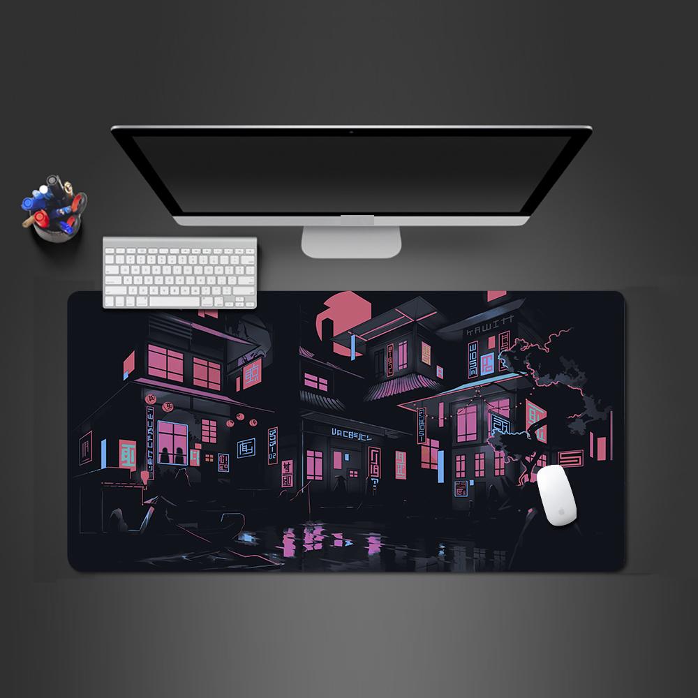 Computer Mousepad Xxl PC Gaming Mouse Pads Large Anime Japanese Style Gamer Mats Keyboard Pad Mat Laptop Office Carpet 900X400