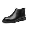 2023 Autumn/Winter Men's Genuine Leather Mid-Cut Casual Boots TB89183 - Plus Velvet, Slip-On, All-Purpose Business Style