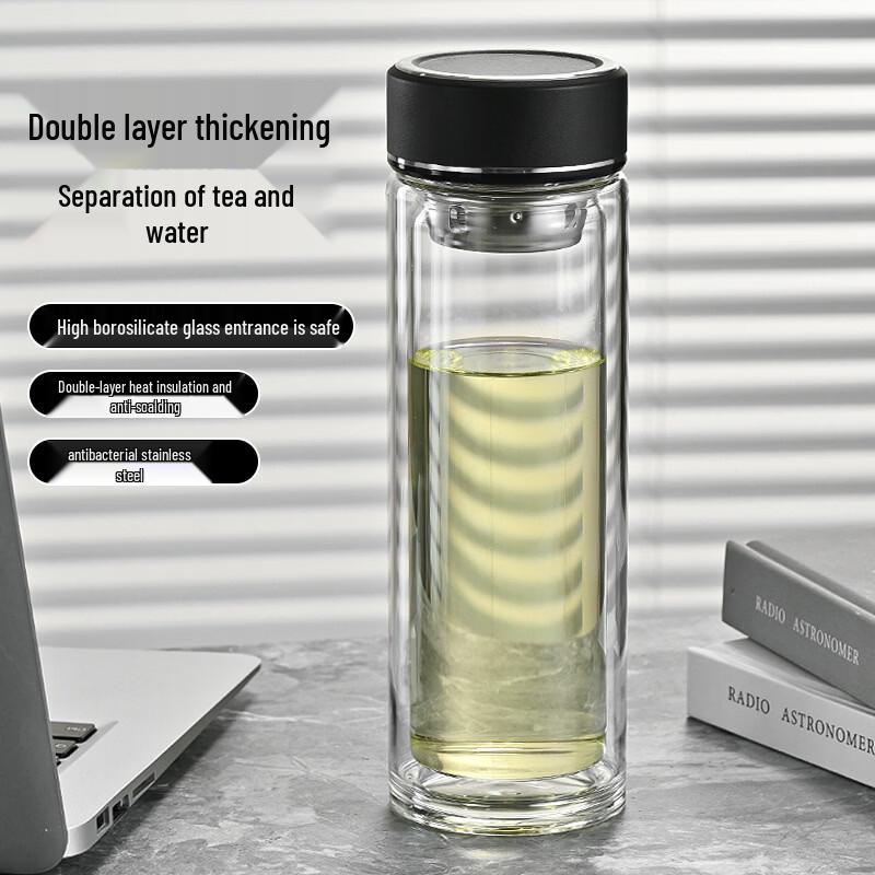 

420ML Double-Wall Glass Tea Infuser Bottle