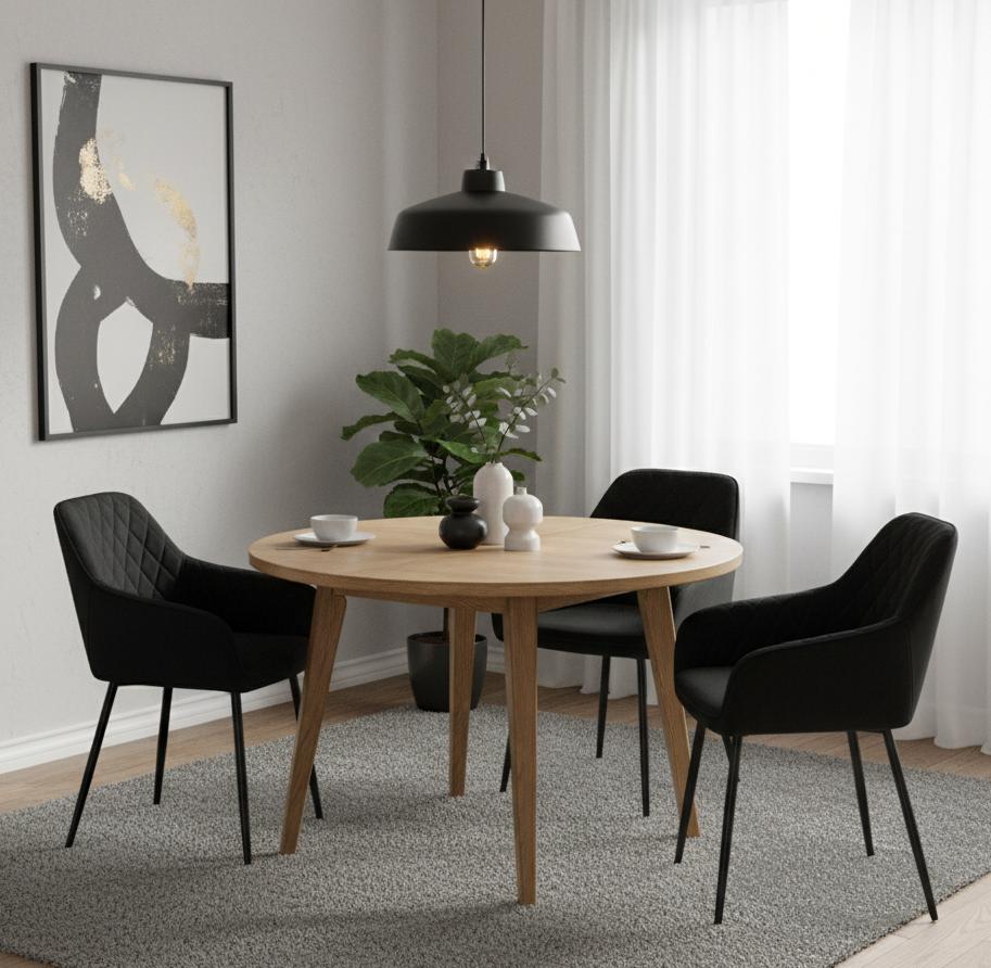 Upholstered Chair Rello Velvet Black