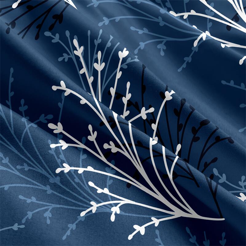 Kuup Queen Size Matte Duvet Cover with Flower Branch Design High Quality Skin Friendly Colored Bedding Set Quilt Cover