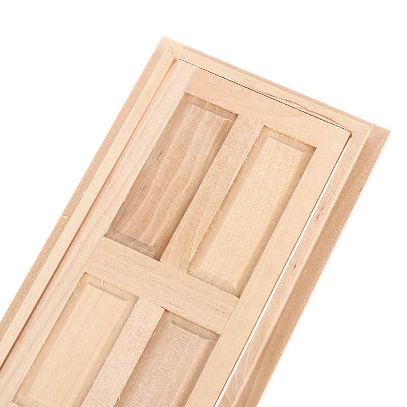 1/12 Dollhouse Miniature Diy Wood External Single Door Unpainted Accessories