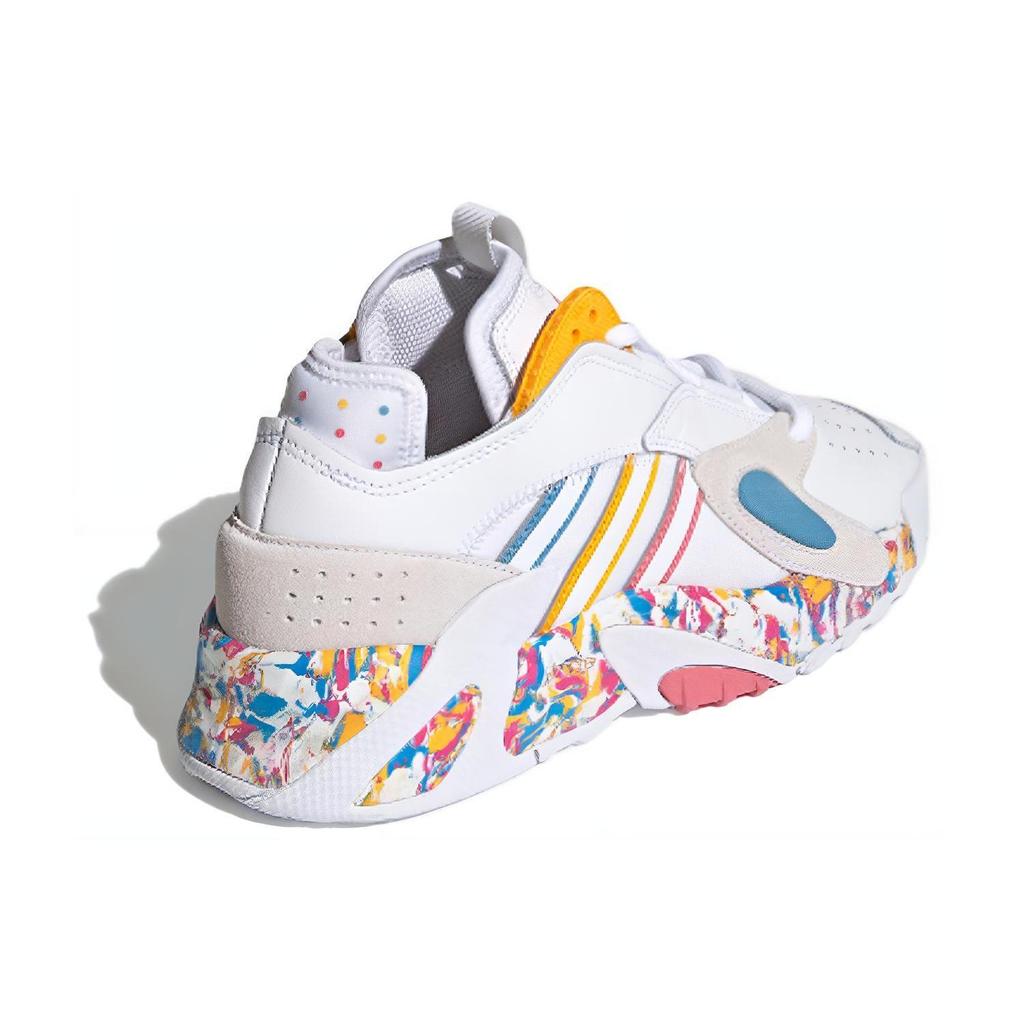 adidas Originals Streetball Round Toe Lace-Up Synthetic Leather Low-Top