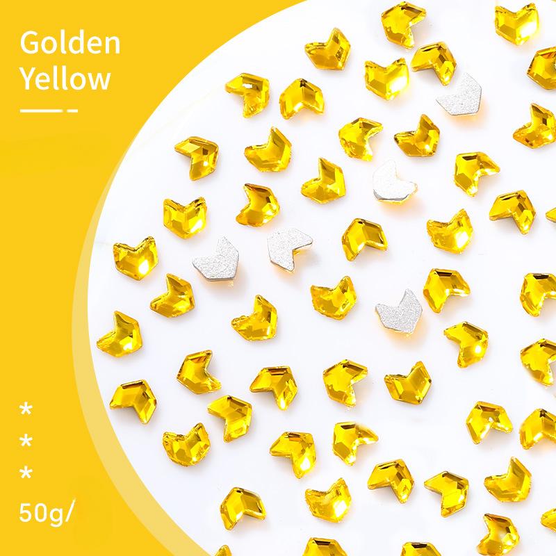 Color K9 Nail Art Malt Diamond Flat Bottom Diamond Small Wheat Ear Mini Special-Shaped Diamond Nail Art Jewelry