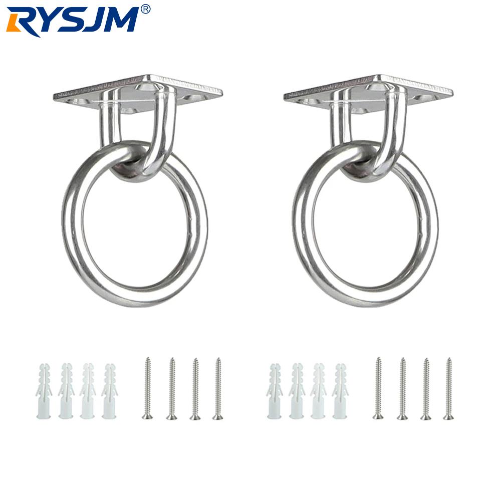 6mm Stainless Steel Pad Eye Plate U-Shaped Hook Marine Hardware For Ship Yacht Sun Shade Sail Hammock Wall Ceiling Mount Hanger