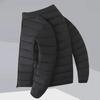 Men's Lightweight Stand-Up Collar Cotton Jacket - 2023 Autumn/Winter Fashion, Short Style, Thin, Warm, Casual, Large Sizes Available.