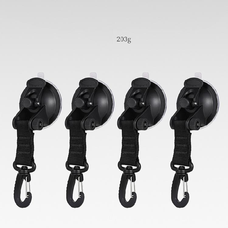 4pack Suction Cups with Hook Car Camping Tie Down Sucker Cup Outdoor Tarps Hook for Camping Gears and Outdoor Use