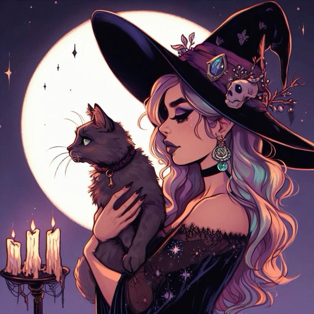 Cartoon Junge Hexe 5D Diamantmalerei Kits Anime Süßes Magisches Mädchen Handgemacht DIY Bohrer Mosaik Stickerei Kreuz