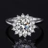 New 2ct Moissanite Ring 925 Silver Classic for Women Wedding Jewelry Engagement Charm Party Fashion Top Quality Ring