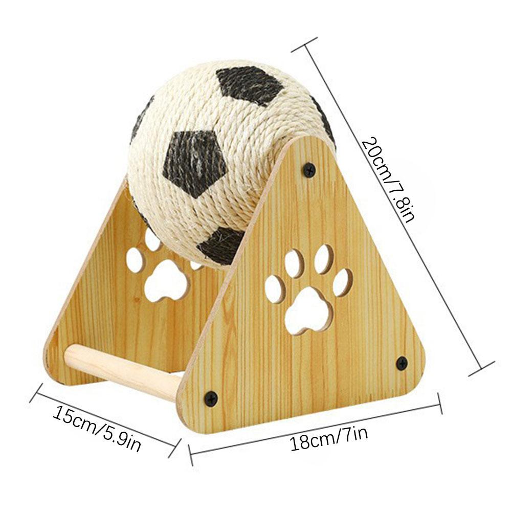 

HempBall Cat Scratching Ball Board Stable Triangular Structure Wear-resistant Helps Reduce Pet Damage To Home Furnitures жёлтый