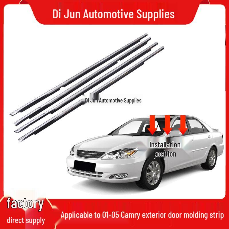 Toyota Camry 01-06 Door Glass Weatherstrip Seal Waterproof Rubber Trim Left Front Door