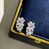 Musla Hot New Pure 925 Sterling Silver Jewelry 5A Zircon Snowflake Earrings Luxury Design Wedding Fashion Party Ear Stud