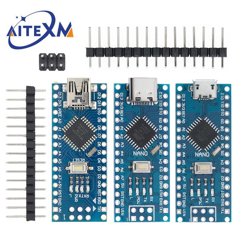Mini / Type-C / Micro USB Nano 3.0 With the Bootloader Compatible Nano Controller for Arduino CH340 USB Driver 16Mhz ATMEGA328P