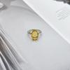 Серебряное кольцо с цитрином nano 4.806ct, вес изделия 3,49 гр (2170426)