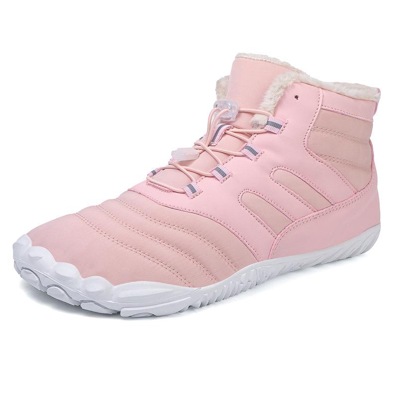 Men's Oversized Cotton Shoes Thickened Outdoor Hiking Shoes Winter Suede Snow Boots Women's Hiking High Top Single Shoes